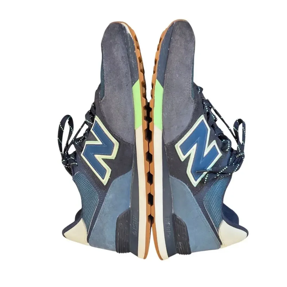 New Balance 574 Sneakers Mesh & Suede Tennis Shoes Blue, Men's sz 13
